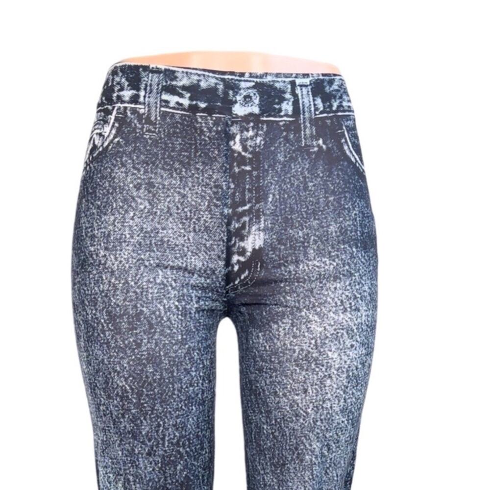 NWT Zara Denim Printed Pantsuit SZ M $89 - Picture 11 of 15